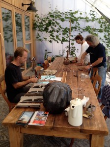 Voorbereidingen in de wintertuin