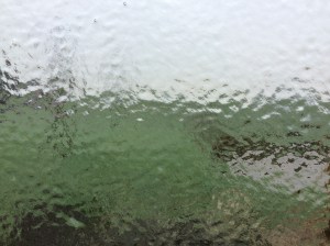 laag ijzel over de schuur